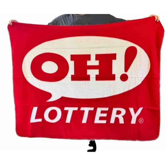 OHIO LOTTERY PROMO LARGE FLEECE THROW BLACKET gift to cash explosion winners OH